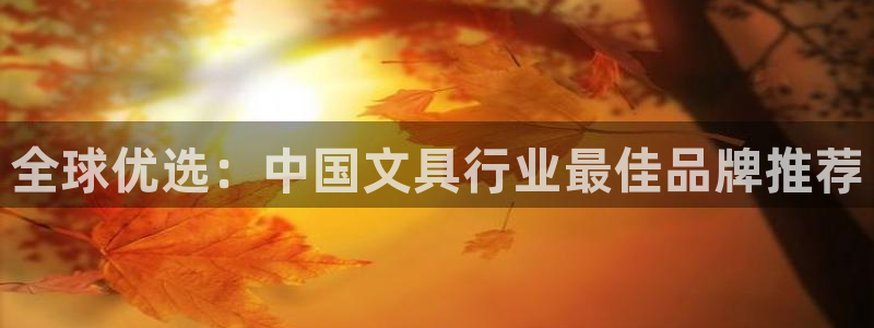 卧龙区娱乐：全球优选：中国文具行业最佳品